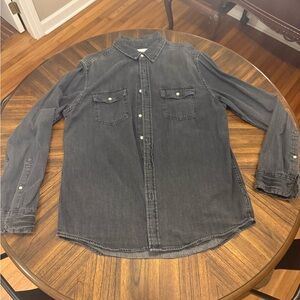 Goodfellow & Co Black Casual Button Down Shirt